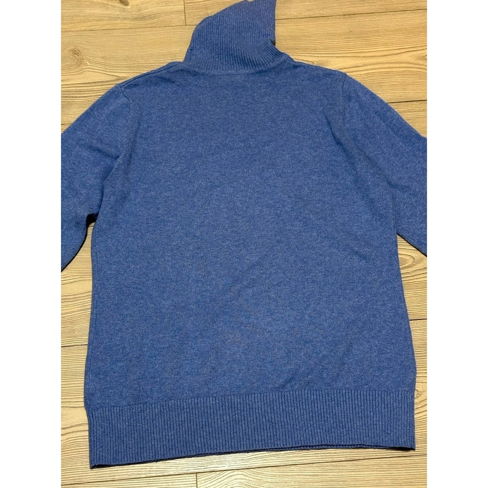 L.L. Bean Women's Turtleneck Sweater Deep Blue 95% Cotton 5% Cashmere Medium - Picture 6 of 13